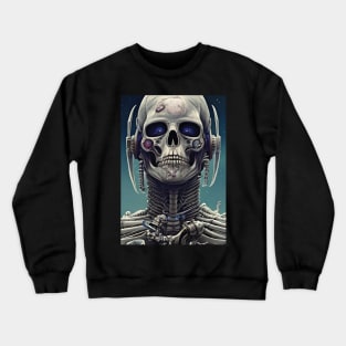 Skeleton Astronaut | Space Skull | Dystopian Art | Skull Astronaut Artwork | Fantasy Astronaut Skull Crewneck Sweatshirt